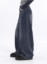 BTB : POEM PINTUCK BALLOON JEANS [STEEL BLUE]