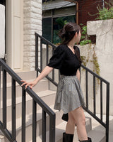 Cimi Checkered Mini Skirt (With Underpants)