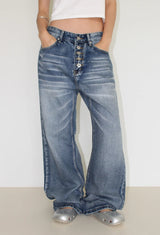 5-BUTTON WASHED DENIM