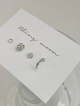 [4 set] four leaf clover piercing set