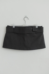ベルテッド スコート パンツ (BEIGE, CHARCOAL 2COLORS!)