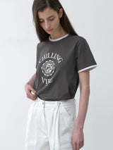 (T-7042)TWO-TONE VIBE TEE