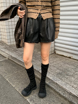 Clang ウール ストライプ カーディガン