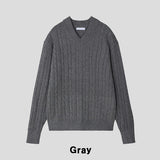 Cordrick V-neck cable knit