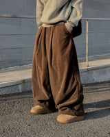 Plush heavy corduroy brushed pants