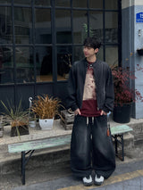 ラギッドバルーンバンディングデニムパンツ (2 Colors)
