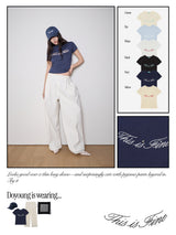 クロップドシグネチャーTシャツ