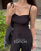 [MADE] Lay pleats sleeveless & pants set