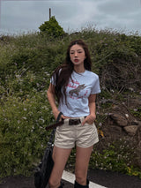 ヒルズコットンクロップTシャツ
