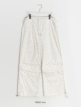 Lijet Flower String Pintuck Wide Pants