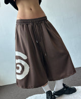 Hip Tone Side Big Snail Balloon Bermuda Shorts 4color