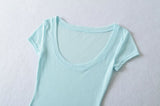 アヴェリン スクープネック スリム Tシャツ