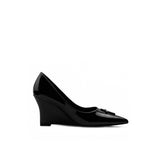 Colorful Bridge丨Crucifix Cross Series Black Wedge Heels Women's Shoes