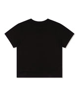 Women's Crop Span Romantic Logo Short Sleeve T-Shirt Black (FCE2TS203W)
