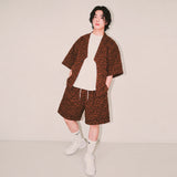 flower robe cardigan_brown