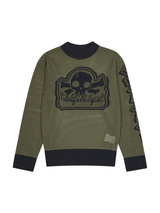 マルチスカルメッシュニット (OLIVE/NAVY)