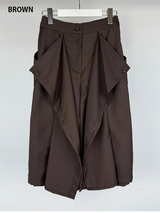 BUTTON TWO-WAY BERMUDA SLACKS (3C)