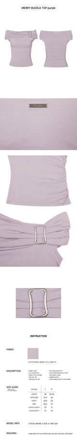 MERRY BUCKLE TOP purple