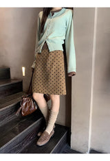 Mint Brown Layered Cardigan Knitwear