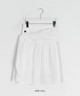 Dunkey Shirring Wrap Midi Skirt