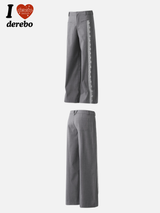 side lace wide slacks