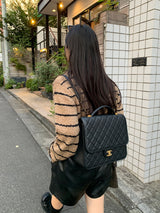 Clang ウール ストライプ カーディガン