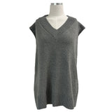 Deli V-neck overfit side slit knit vest (2 colors)