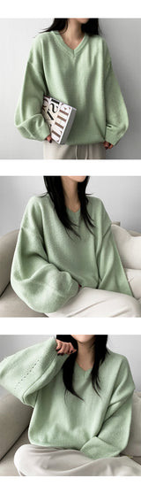 Ind boxy punching balloon V-knit