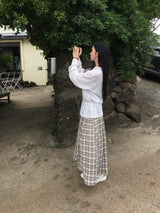 オブディック Uネック シースルー リネン ロングスリーブ(5c)