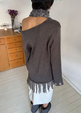 FRINGE V LONG KNIT