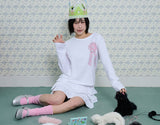 CORSAGE SIDE POINT SLIM LONG SLEEVE