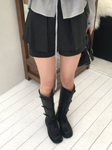 ストライププリーツキュロットスカート