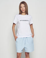 26SS WOMAN スパングルロゴ半袖Tシャツ