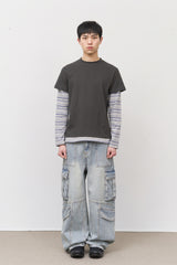 Space Cargo Denim Pants