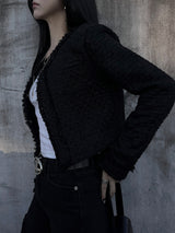 cropped tweed jacket (2color)