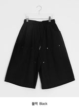 [unisex] Chibi Double Knee Wide Cotton Banding Pants