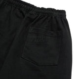 24FW ROUND SCRIPT BOUCLE LOGO PANTS BLACK 