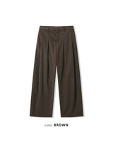 ASCLO Wool Deep Tuck Wide Slacks (3color)