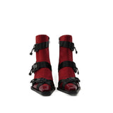 Colorful Bridge | Fashion Functional Boots with Magnetic Buckle, Woven Strap, Square Head Women's Short Boots