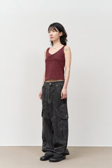 Rounding Dyeing Cargo Pants (2color)
