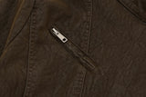 Romy Washed Leather Rider Jacket