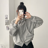 ポープインシジョンポケットハイネックフードジップアップ