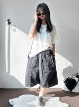 Bati Nylon Stitch Keyring Point Short Bermuda Shorts 3 Colors