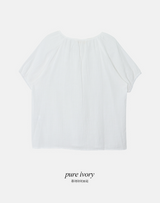 [SHOPPERMADE] AY ストラップパフショートスリーブブラウス (2color)