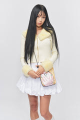 バルーンフィットコットンミニスカート White