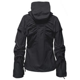 BIKER SHIRRING JACKET. CHARCOAL
