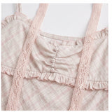 Liora Lace Check Bolero Set