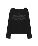 Heaven Sent Loose Fit Boat Neck Long Sleeve - BLACK