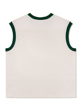 UNISEX Overfit Puppy Surfing Ringer Sleeveless Top Cream (FCE2TS402M)