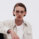 Knouun Round titanium glasses CODE. 102. C Sizzy silver